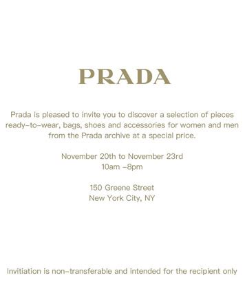 prada sample sale invite|Prada Sample Sale .